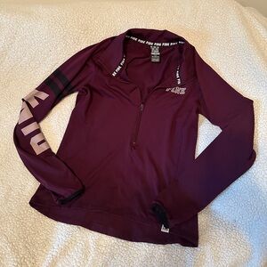 Victoria's Secret PINK Half-Zip Pullover in Wine/Burgundy